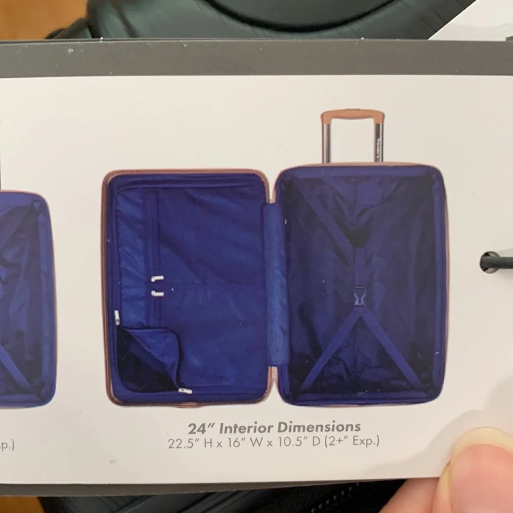 Traveler’s Choice Black Hard-case 24” Suitcase